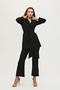 Crop Trousers Jacket Triple Set Black0106308 - 5