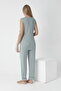 Front Tie Lace Detail Sleeveless Maternity and Maternity Sleepwear Set - 3