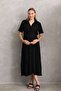 Front Button Shirt Neck Short Sleeve Maternity and Maternity Dress - 2