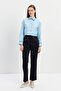 Navy Blue Stripe Detailed 5-Pocket Gabardine Trousers - 4