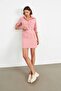 Pink Knitted Belted Tunic Dress - 3
