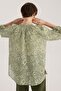 Green Lacing Detailed Raglan Sleeve Round Neck Blouse - 5
