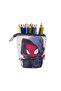 Telescopic spiderman themed vegan leather pencil case (pen holder and makeup bag) - 5