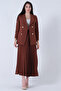 Double Breasted Collar Jacket with Skirt Double Suit Brown4595026