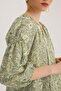 Green Lacing Detailed Raglan Sleeve Round Neck Blouse - 2