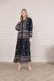 Plus Size Women's Dress - Front Buttoned and Woven - 6