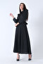 Flared Dress with Belt Ties Black4593260 - 2