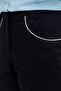 Navy Blue Stripe Detailed 5-Pocket Gabardine Trousers - 2