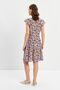 Multicolored Flounce-Cuffed V-Neck Midi Dress - 7