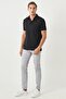 Men's Gray 360 Degree Stretch in All Directions Slim Fit Slim Fit Cotton Comfortable Trousers