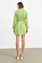 Green Knitted Belted Tunic Dress - 7