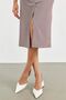 Burgundy Gingham Slit Midi Pencil Skirt - 4