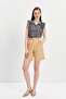 Beige Pleated City Boy Shorts - 6