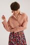 Pink Tie Detailed Crop Shirt