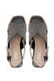 Women's Genuine Leather Black Heeled Sandals - 5