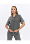 Linen Shirt, Jacket, and Trousers Women's Suit, Beige - 3