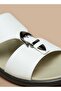 Men's Buckle Detail Textured Slip-On Sandals - 5