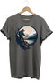 Fisherman's Special Design Fishing with Fishing Rod and Catching Fish and Nature Summer 100% Cotton T-Shirt