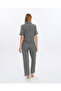 Linen Shirt, Jacket, and Trousers Women's Suit, Beige - 5