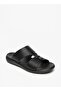 Men's Buckle Detail Textured Slip-On Sandals