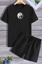 BACK PRINTED TRACKSUIT SET - SHORTS AND T-SHIRT SET - 2