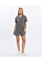 Linen Shorts Set and v-neck Blouse Women's Set