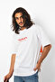 Vision Printed Oversize 24/1 Premium White T-Shirt - 5