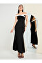 Off-Shoulder Duo Tone Bodycon Maxi Dress - 2