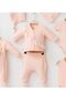 Baby Girl 100% Cotton 8-Piece Newborn Set Body Athlete Hat Gloves Bib Jumpsuit Set 0-3 Months - 3