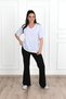Women's V-Neck Basic Plus Size T-Shirt 1297-22