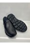 500 Black Leather Orthopedic Sole Men's Shoes - 2
