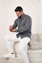 Slimfit ليكرا طوق قميص قطني صيفي بأكمام طويلة للرجال