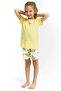 Girl's Yellow Pajama Set with Short Sleeve Shorts 2773 - 2