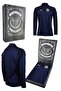Original 23/24 a Takım Hoca Half Zipper Navy Blue Sweatshirt with Gift Wooden Box
