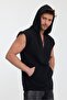 Hooded Zero Sleeve Fleece 2 Thread Kangaroo with pocket - 6