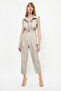 Stone Shirt Collar Sleeveless Gabardine Woven Jumpsuit TWOSS21TU0233 - 7
