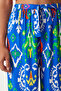 Women's Vibrant Blue Patterned Flowy Viscose Palazzo Pants En00606 - 5