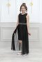 Girl's Black Evening Dress Graduation Evening Gown - 3
