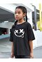 Children's Oversize Unisex Cross Face Cotton Crew Neck Oversize T-shirt