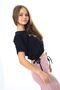 Girl's Compact Combed Cotton 100% Cotton Sports Double Summer Top and Bottom Set - 2