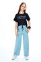 Girl's Compact Combed Cotton 100% Cotton Sports Double Summer Top and Bottom Set - 4