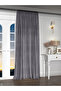 Velvet Appearance Dark Gray Island Background Curtain with Extra Strength Velvet Touch Series