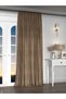 Velvet Look Cashew Color Island Background Curtain with Extra Strength Velvet Touch Series