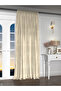 Velvet Look Ecru Island Background Curtain Velvet Touch Series with Extra Strength