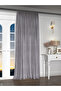 Velvet Appearance Silver Gray Island Background Curtain with Extra Strength Velvet Touch Series