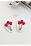 Red Balloon Buckle - Niche Hair Accessory (1 Pair) - 3