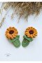 Snap Closure Sunflower 4 Cm Niche Hair Accessory Hairpin 4 Cm (1 Pair) - 7