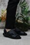 193 Black Axfor Comfort Genuine Leather Men's Sandals Slippers