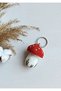 Amigurumi Mushroom Keychain - Handmade from Natural Threads (Tile 7 cm) - 3