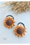 Sunflower Amigurumi Rubber Buckle Niche Hair Accessory (1 Pair) - 3